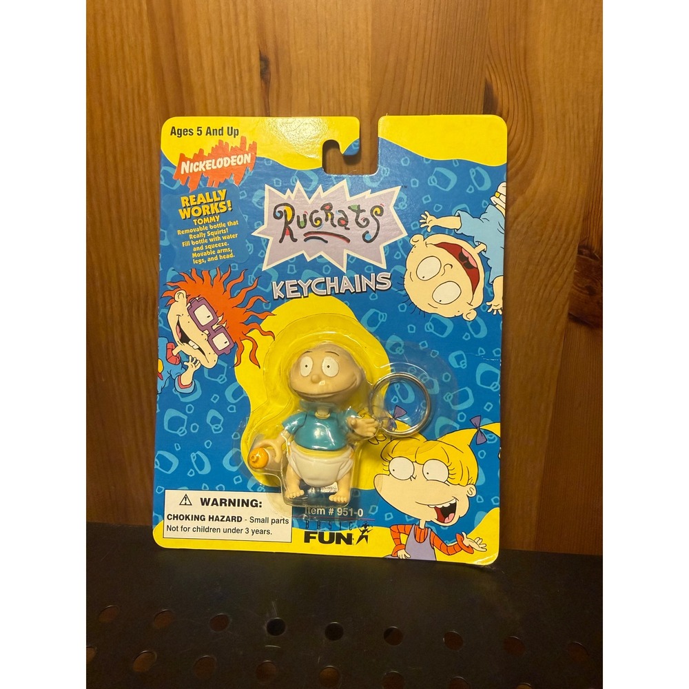 Vintage 1997 Rugrats Tommy Pickles Squirting Keychain Basic Fun Nick 951-0